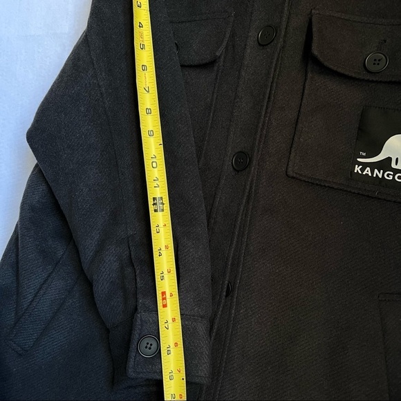 Kangol X H&M Oversized Unisex Gray‎ Shacket Shirt Jacket Coat Size S - Picture 16 of 16